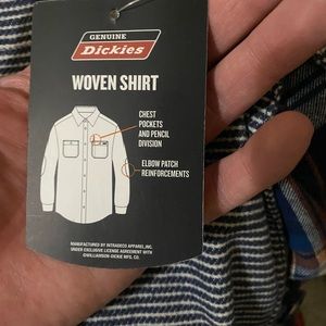 Dickies Size Medium Long Sleeve Collar Shirt